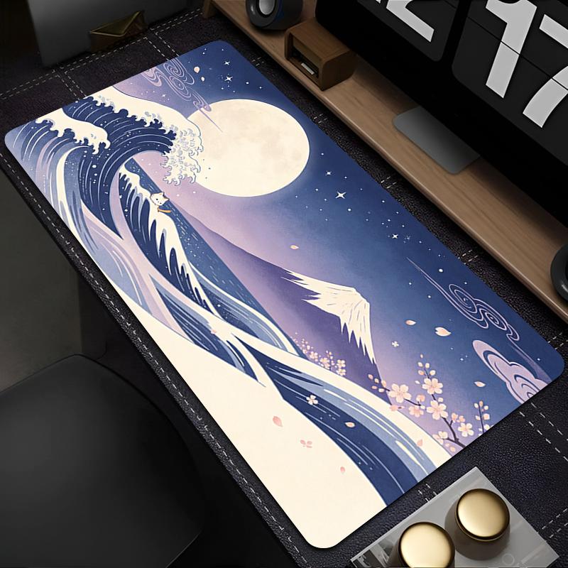 Große Mauspads Computerzubehör Speed-Mauspad Speziell entwickelt Gaming-Tastaturmatte Japanischer Ukiyo-e-Stil Mauspads