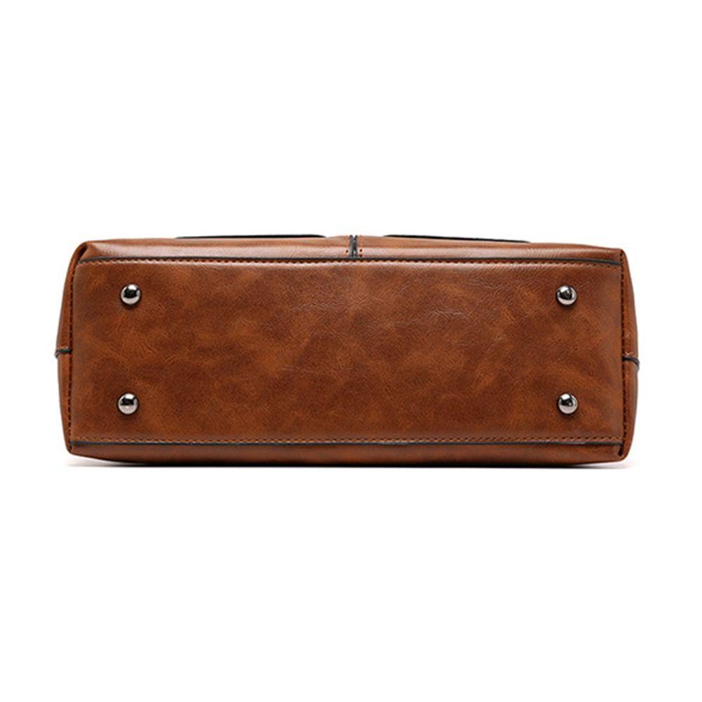 Torba na ramię z wieloma kieszeniami, torba crossbody ze skóry PU, vintage torba tote, kobiety