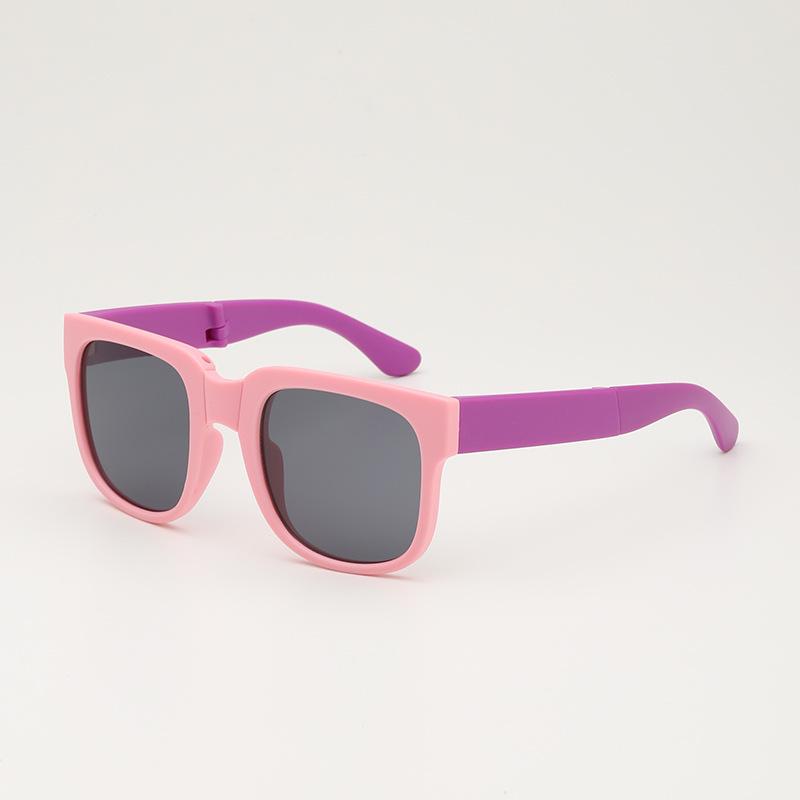 Folding Fashionable UV Resistant Baby Sunglasses New Box Art Children's Glasses Trend