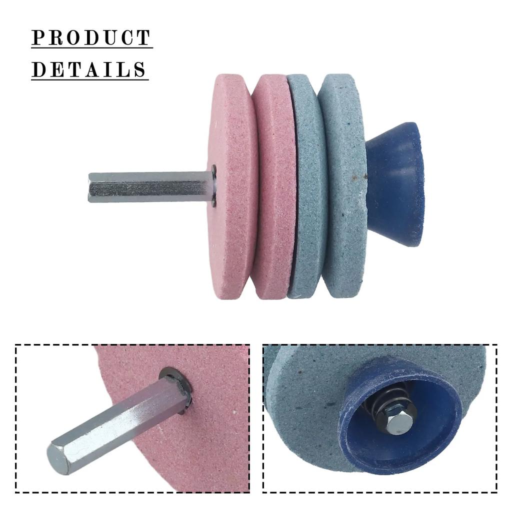 Grinding Head Sharpener Wear-resistant Whetstone Four-layer Grinding Wheel Lawn Mower Sharpener Garden Supplies