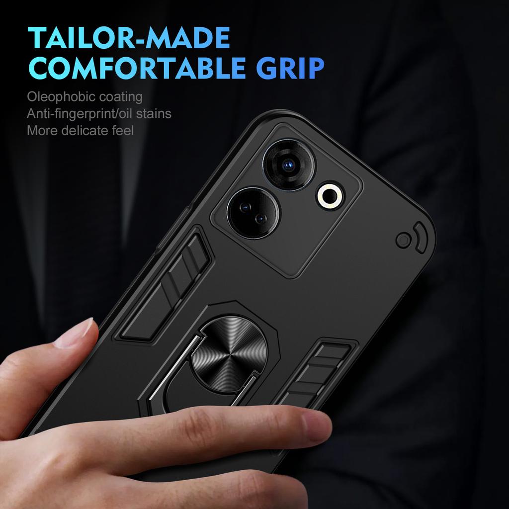For TECNO Camon 20 Pro 4G Case PC+TPU Armor Phone Cover with Kickstand