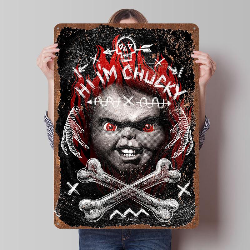 Child's Play Print Tinplate Posters Custom Wall Art Vintage Metal Tin Signs Retro Tin Plaque for Bathroom Decor Home Decorations