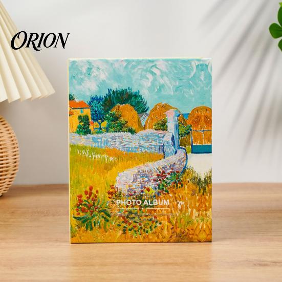 Non-damaging Photo Storage Oil Painting Style Album, Cartoon Slip-In Pocket Kids Memory Book, Thick Paper Durable Album Cover Transparent Sleeves