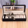 Delesys Classic Style 2/3/4/5/6/8/10/12/20 Slots Pu Leather Watch Display Case Organizer Jewelry Storage Box With Glass Top