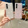 Floral Pattern For Samsung Galaxy Z Fold 7 6 5G Phone Case Magnetic Hinge Bracelet Protective PC Hard Shell (Only Back Cover)