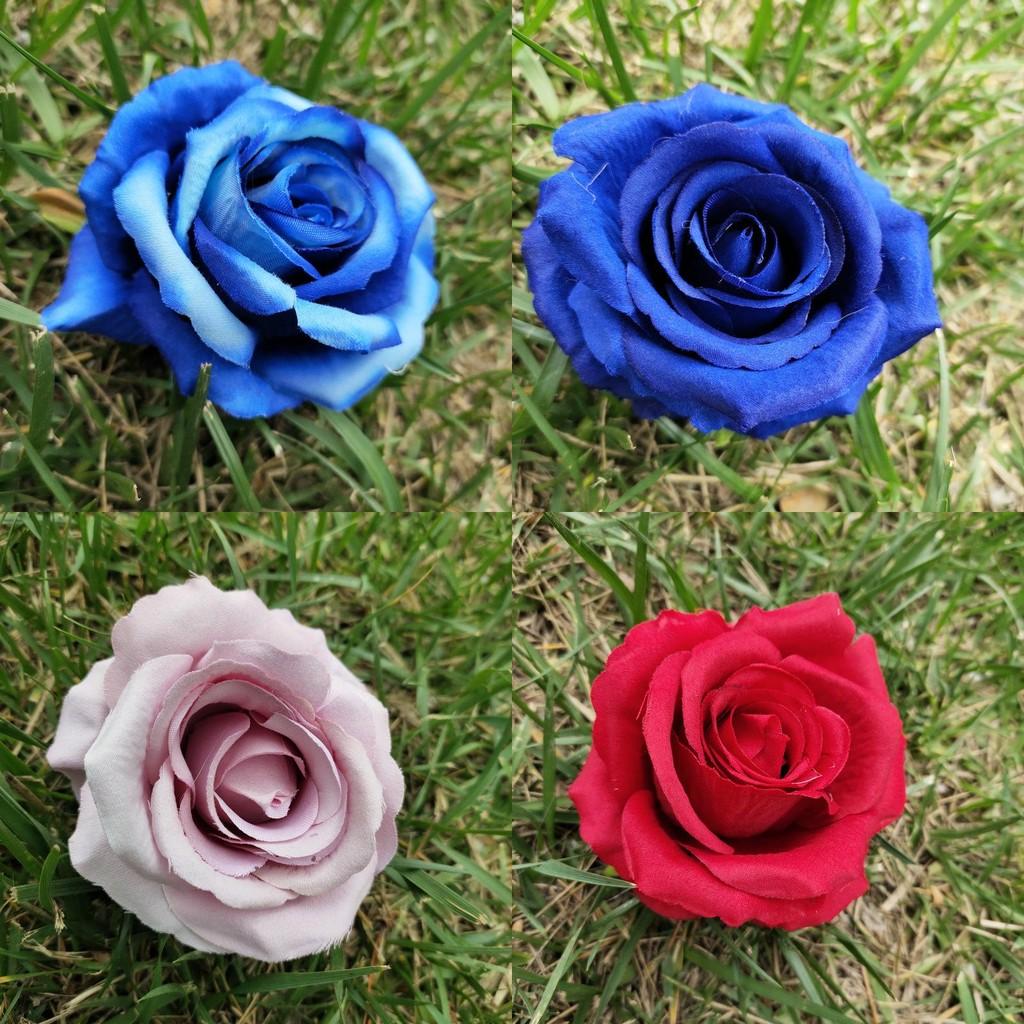 Fabric Rose Flower Heads For Wedding Decorations Wall Arch Silk Bouquet