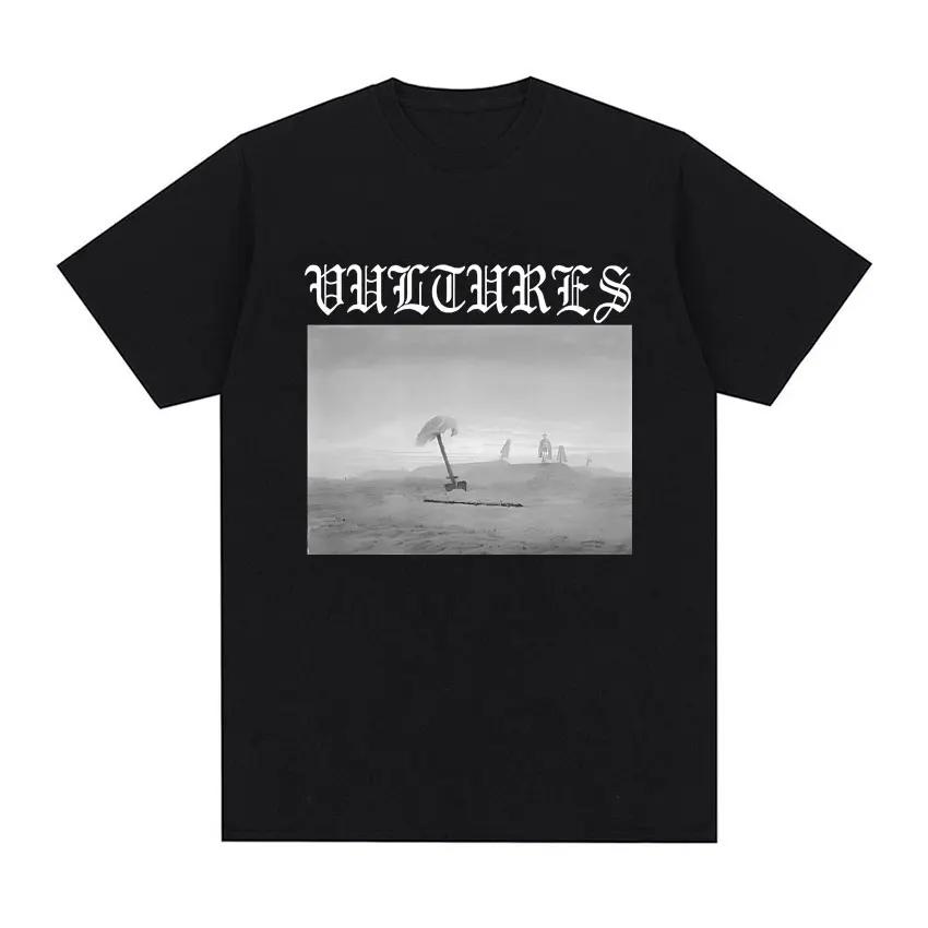Kanye West Vultures New Song And Album Cover T Shirt Men Women Harajuku Gothic Loose Tshirts Hip Hop Punk Style Tees Streetwear