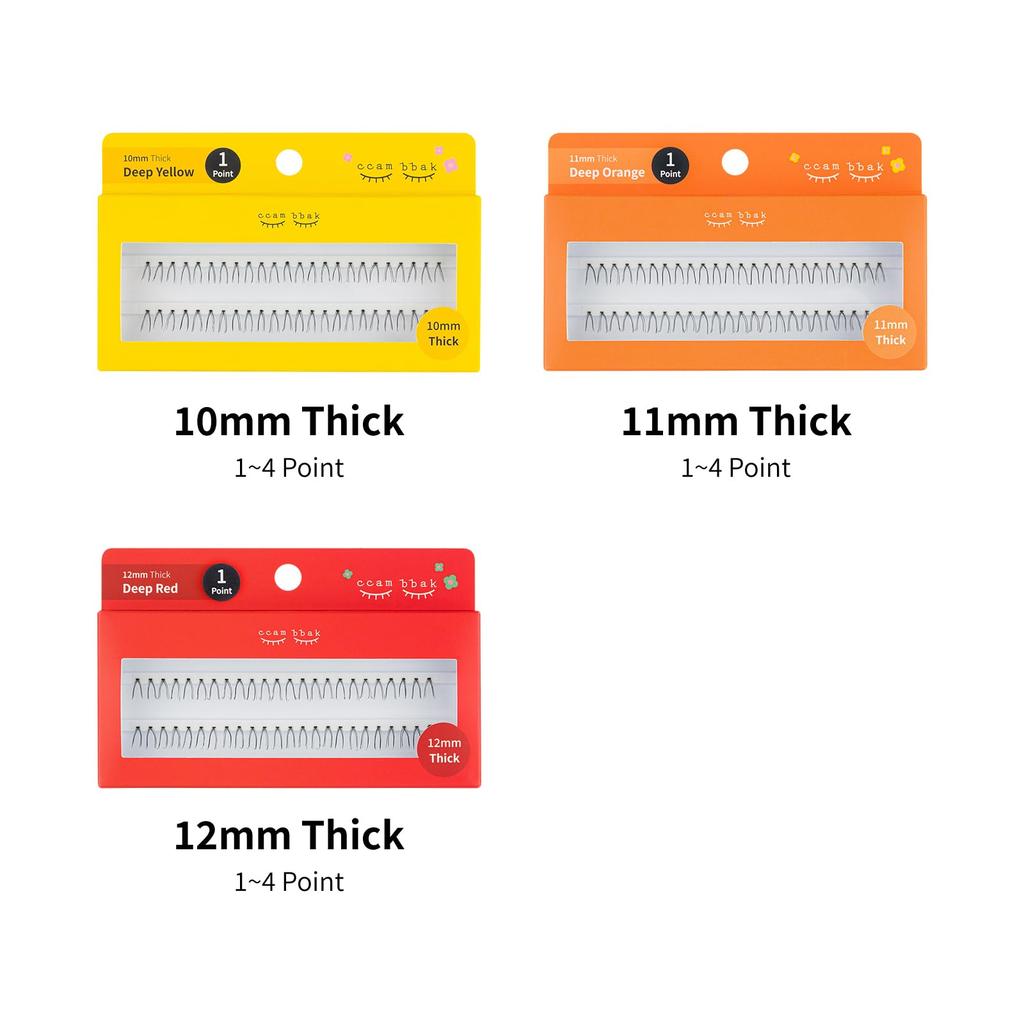 CCAMBBAK Eyelash Extensions (Partial, Semi-Permanent) - Idol-Style Eyelash Extensions, 8mm-12mm, Natural Look, Popular DIY False Eyelashes (12mm