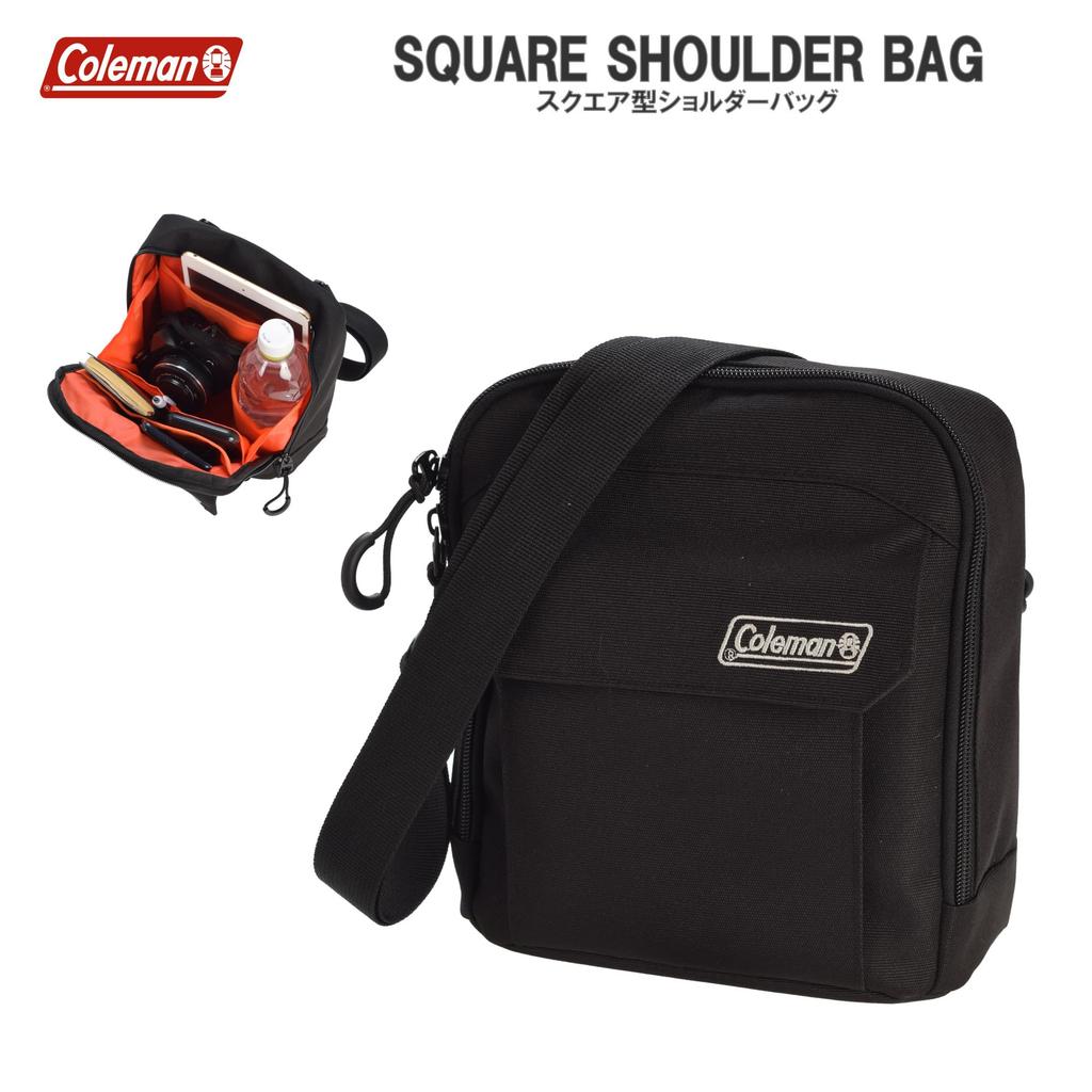 Etsumi & Coleman Camera Bag, Coleman Square Shoulder Bag 3.2L [Detachable Shoulder Strap/Back Pocket] Black VCO-8776