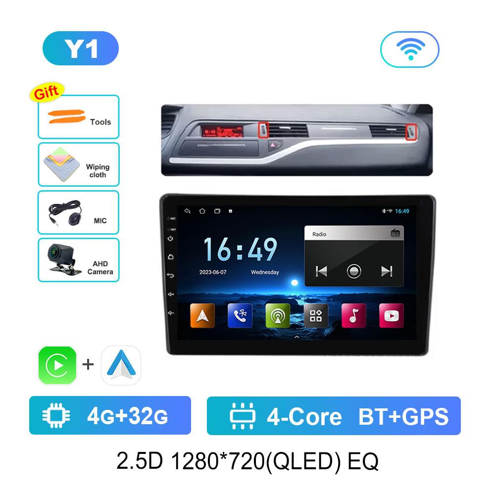 Car Radio Multimedia Player Android 14 for Citroen C5 2008 2009 2010 - 2017 DSP Stereo WiFi GPS Navi 4G Bluetooth Split Screen