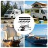 Pack Of 1 Black Aluminum Track Tie Down System With 2000LB Capacity Ratchet Straps For Cargo Transport In Vehicles