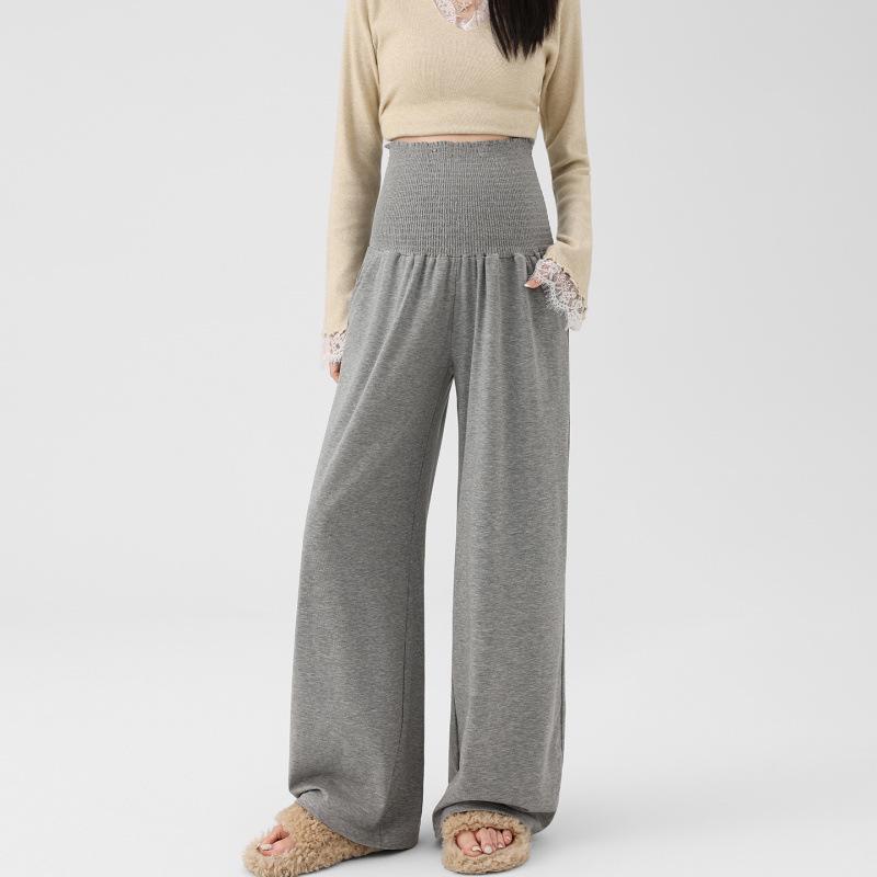 Spring 2026 Korean Maternity Wide-Leg Belly Support Pants L