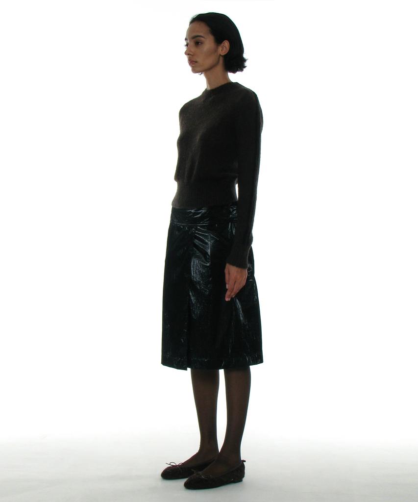 Partimento Woman Smoking Wrap Midi Skirt_Black