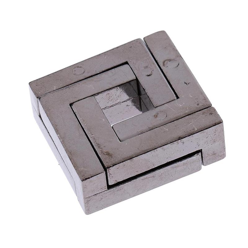 Square Lock Metal 3D Puzzles Quebra Cabeça Rompecabezas IQ Games Adults Kids Brain Teaser