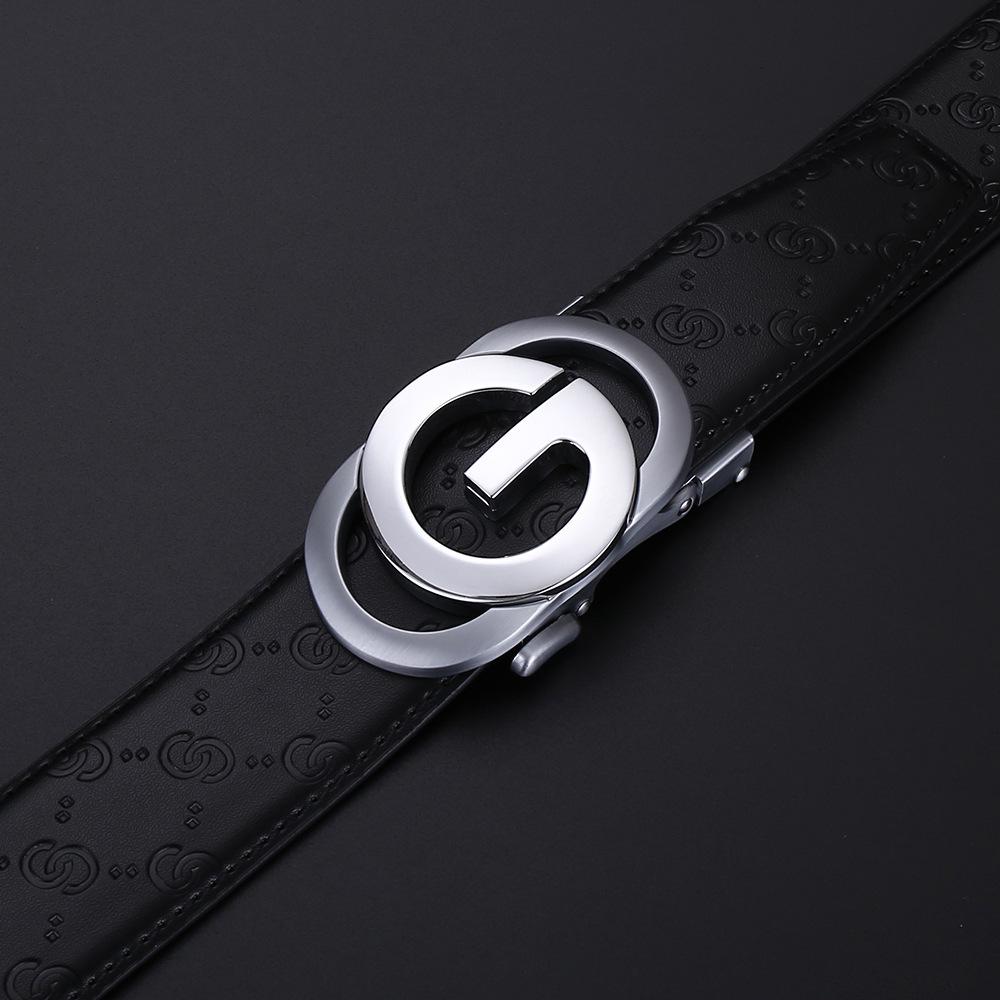 Men's High-End Genuine Leather Automatic Buckle Belt - Versatile Casual Cowhide Waistband