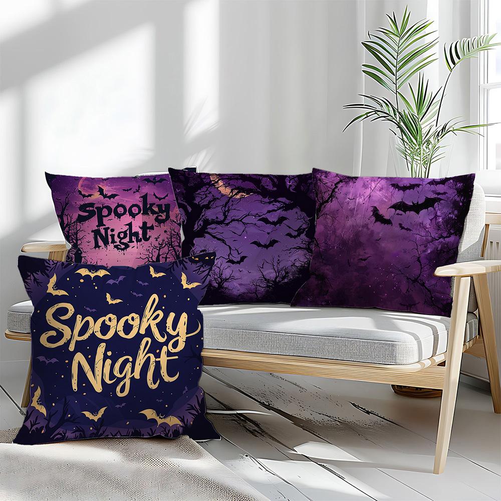 Spooky Night Themed Pillowcasessuitable For Sofa Car Bedroom Decorative Cushion Cover Pillow Cover