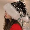 Santa Claus Christmas Hat Sequin Red Plush Hat Fashion Santa Claus Hat Children