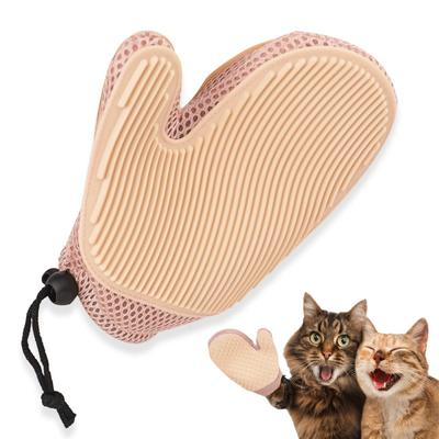 1pc Double Sided Pet Hair Remover Gloves Pet Grooming Glove Gentle Deshedding Brush Gloves For Dog Cat Deshedding Mitt