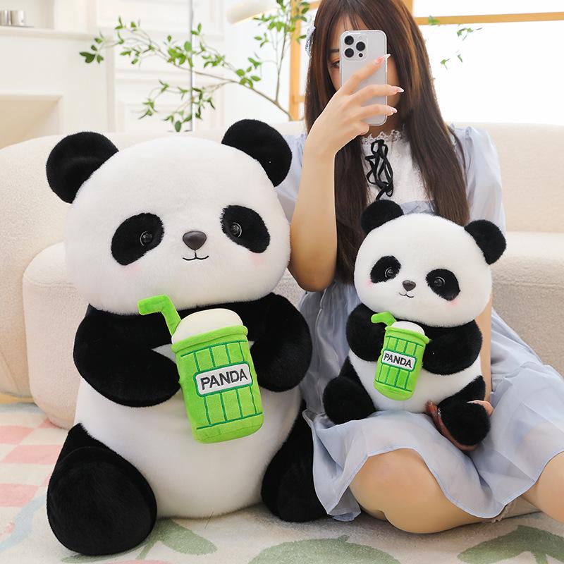 Entzückendes Panda Milchtee Plüschtier Kissen für Mädchen und Kinder