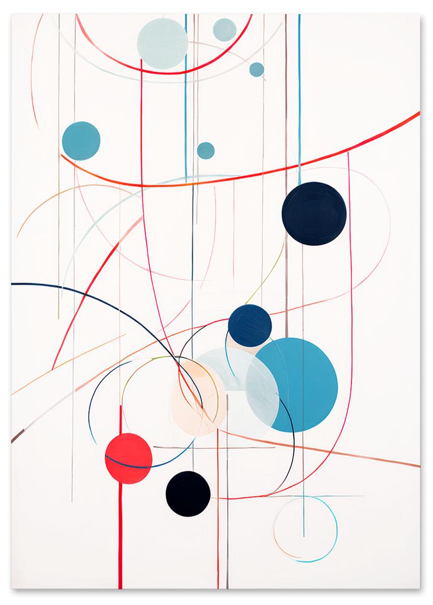 

Plakat abstrakcja linie okręgi 30x40 cm