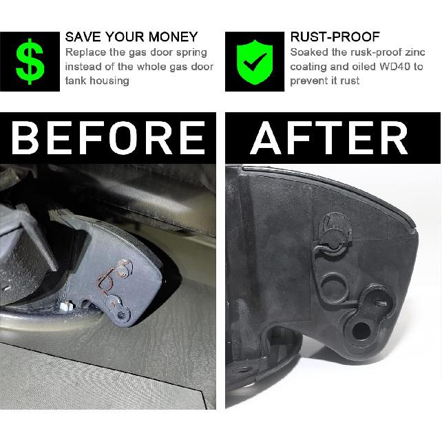 Fuel Door Spring for Toyota Tundra 2007- for Gas Door Spring Gas Tank Doors Cover Repair Stainless Steel Kit Replacement Accessories 77305-0C060