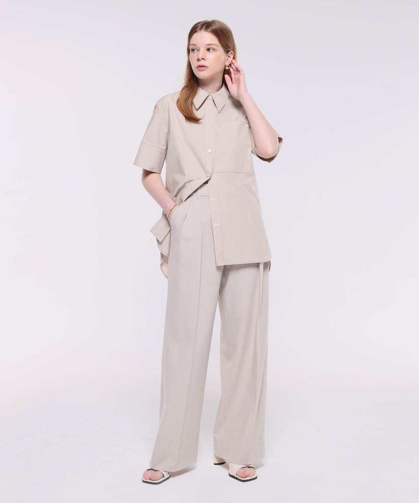 Kankeu Hidden Band Slacks - Beige
