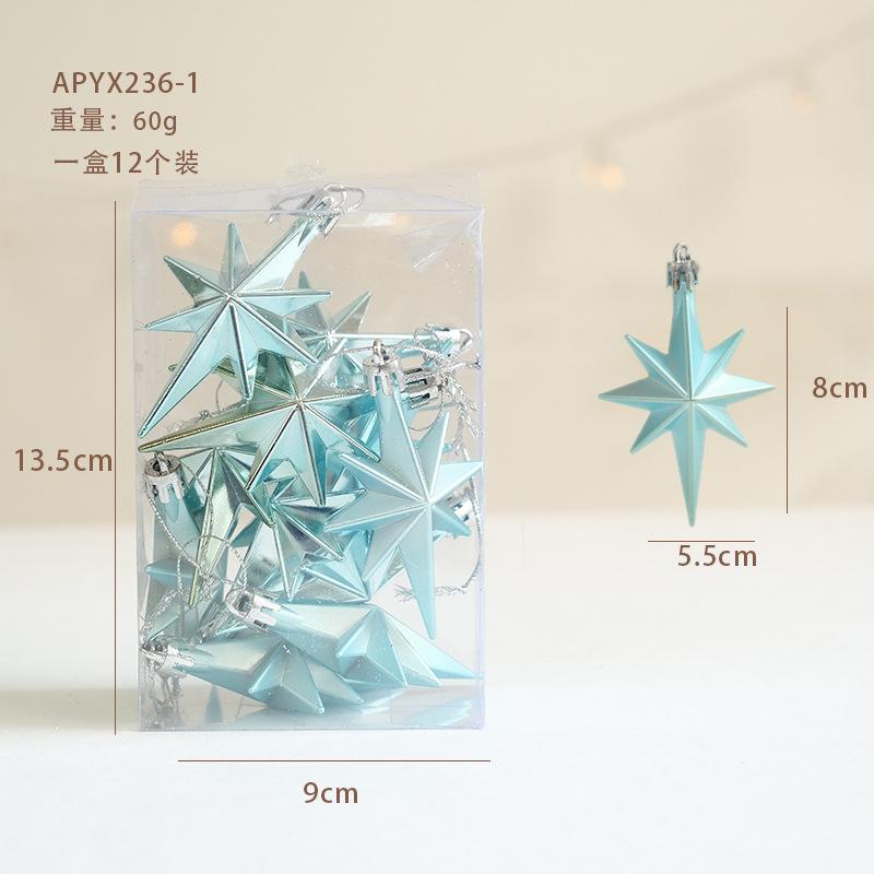 Christmas Nordic style Christmas electroplating gift box pendant Christmas tree star decoration pine cone box pendant