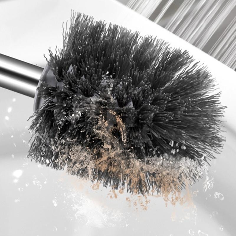 4Pcs Household Toilet Bowl Brush Soft Bristles Toilet Cleaning Brush Stainless Steels Handle Deeply Cleaning Toilet Brush