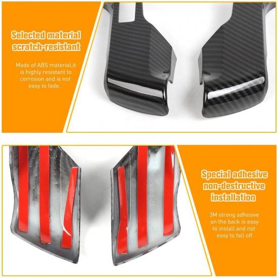 Voodonala for 4runner Steering Wheel Cover Decoration Trim fit Toyota 4runner SUV 2010-2019(Carbon Fiber Grain)
