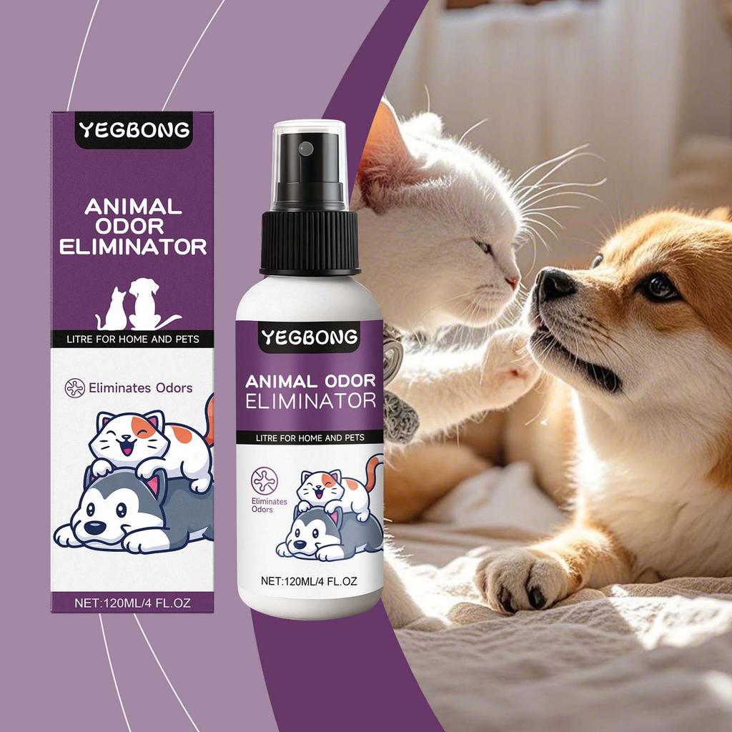 Yegbong Pet Deodorant Spray, Mild‑Formula Spray to Eliminate Odor for Litter‑Box and Kennels