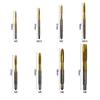 5-Piece Titanium Spiral Point Taper Tap Set, High-Speed Steel Tapping Drill Bits