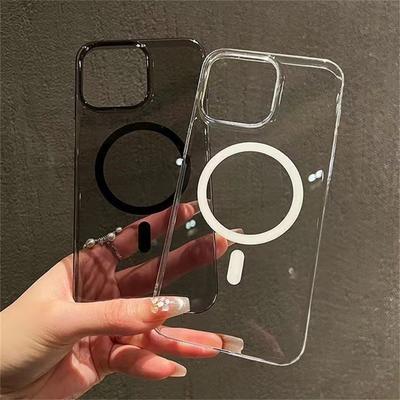 Ultra Thin Transparent Hard PC Case For For Iphone 17 Air 16 15 14 13 12 11 Pro Max Plus For  Magnetic Wireless Charge Cover