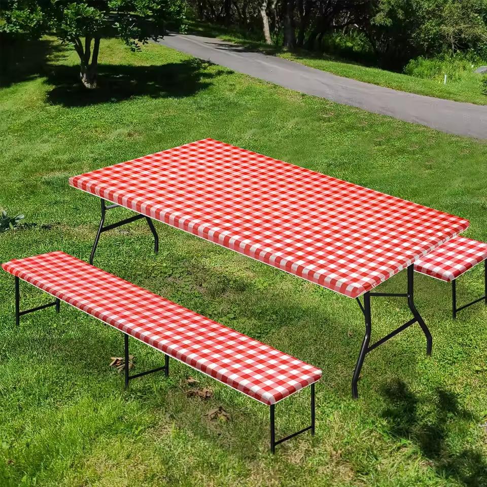 1set 76x182cm Waterproof Red White Plaid Picnic Table Cover Birthday Party Decoration Table Cover Birthday Party Supply