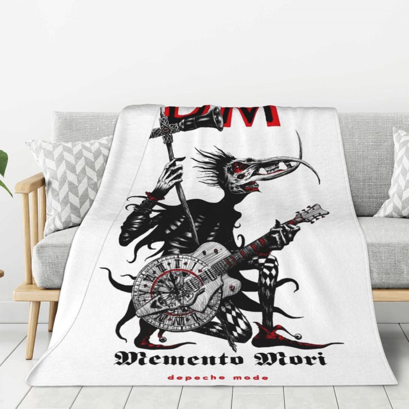 Custom Sofa Fleece Depeche Cool Mode Heavy Metal Rock Band Throw Blanket Warm Flannel Blankets for Bedroom Home Sofa Quilt