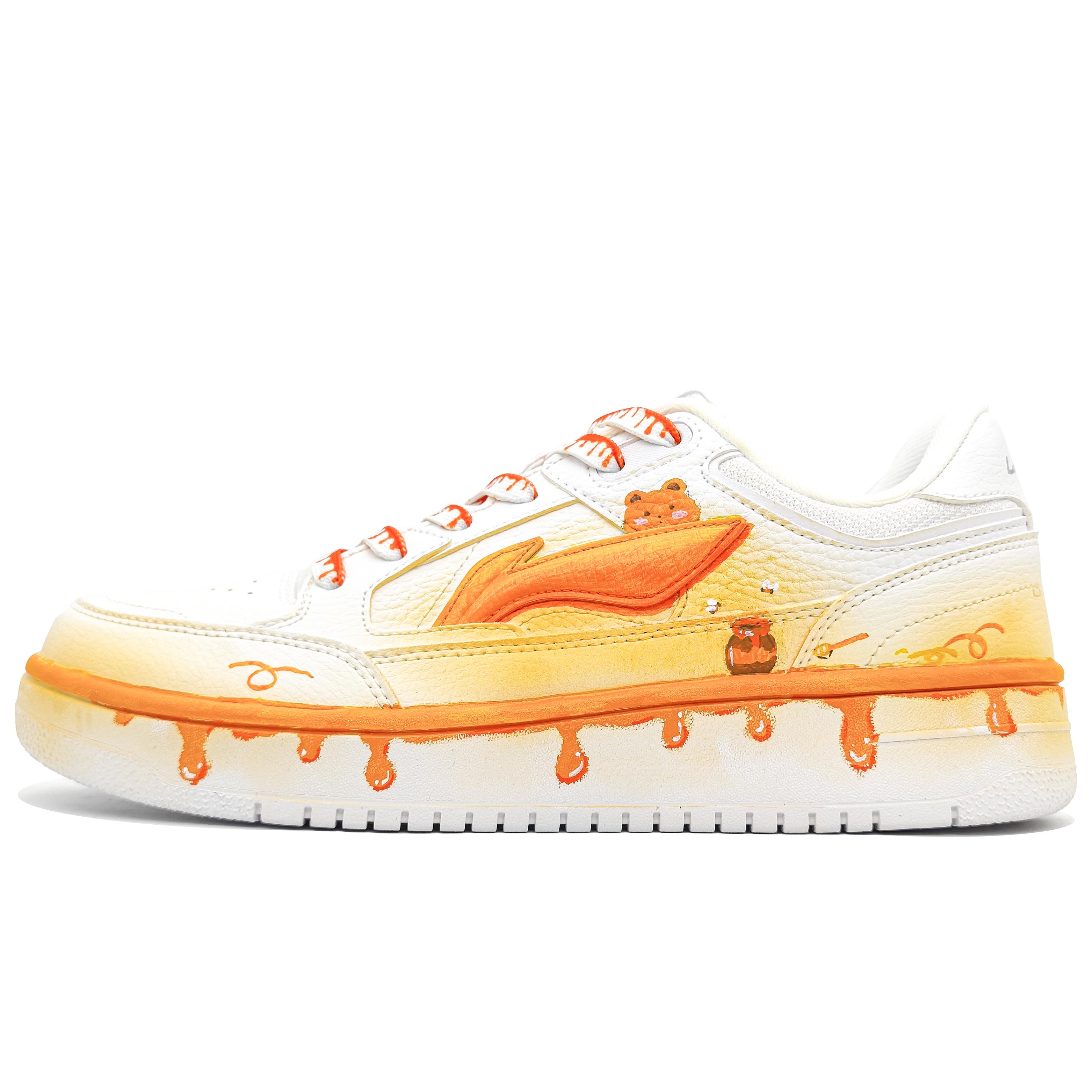 Li Ning Tianji Скользкие Устойчивые к истиранию Скользкие Устойчивые к истиранию Низкие Скейтбордические кроссовки Женские AGCU096-5(Команда400-) 37