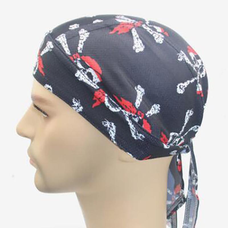 Radfahren Totenkopf Piratenkappe Hut Bandana Kopfwickel Atmungsaktive Helmfutter Schweißabweisend UV Sport Stirnband Schal für Männer und Frauen