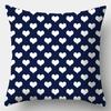 Home Decor Creative Blue Printed Pillowcase Square Sofa Striped Plaid Cushion Cover