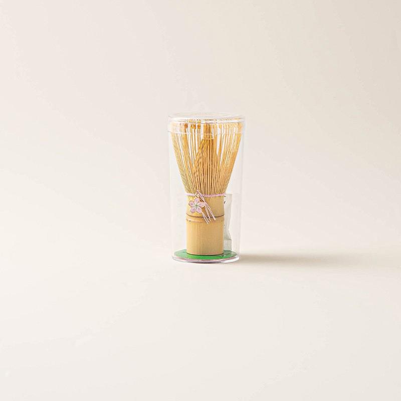 Set con Frusta Matcha in Bambù a Ottanta Punte con Manico Lungo e Paletta
