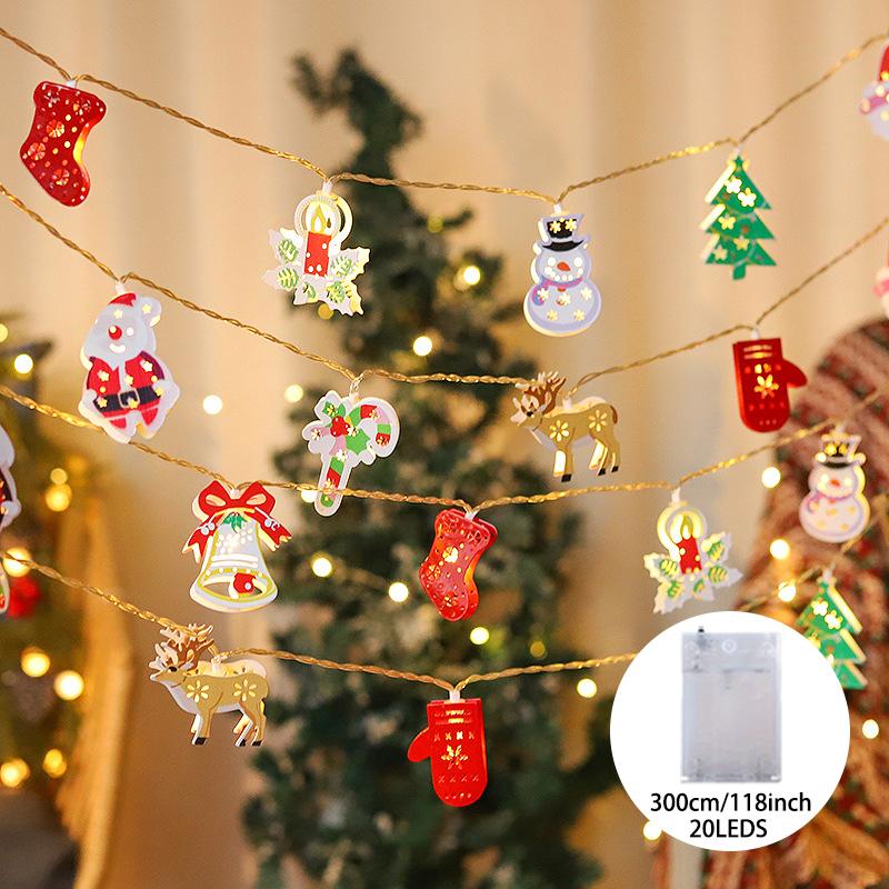 Christmas Tree LED String Light 1.5M 10LED Xmas Hanging Lamp Fairy Light Garland Home Decoration Ornament 2025 New Year Gifts