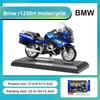 Simulation Alloy Blue Motorcycle Model Toy For Collection And Display