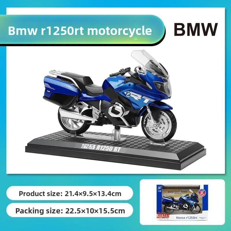 Blue Alloy Simulation Motorcycle Model Toy For Collection Display And