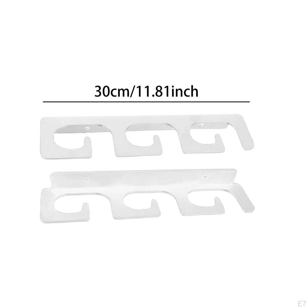 Fishing Rod Holders Organizer Wall Mounted 3 Rods Capacity Accessory Sturdy Easily Install Design