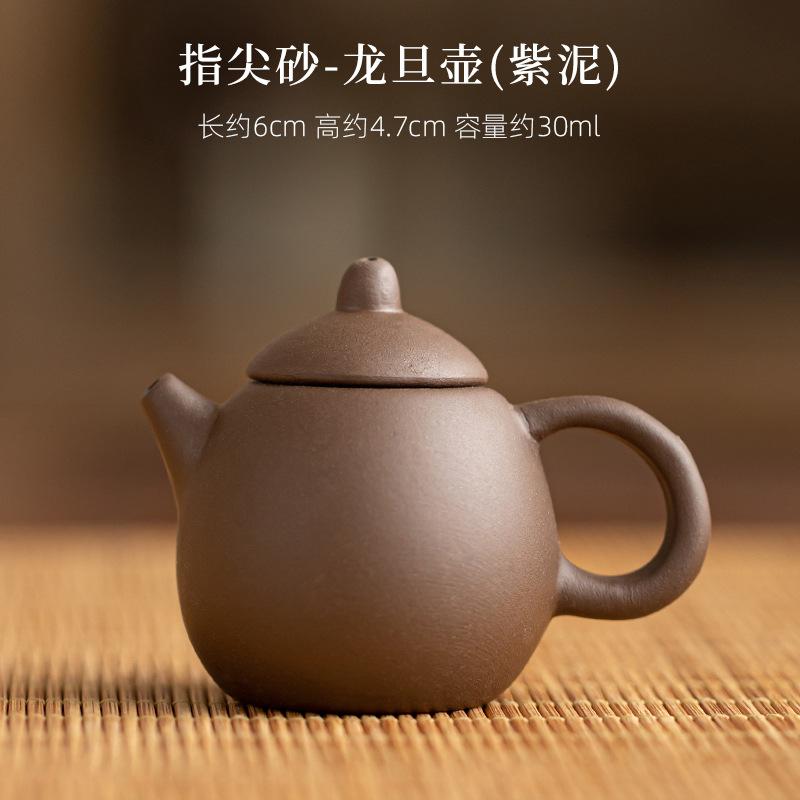 Kreatywny Mini Fioletowy Czajniczek Czajniczek na Palec Akcesoria do Zestawu Herbacianego Kung Fu Ceramiczny Zaparzacz do Herbaty Dekoracja Salonu Biura