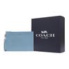 Coach Wristlet 30 Solid Logo Letter Zipper Closure Crosshatch Canvas With Leather Mahjong Clutch Bag Large Women Clutch Blue CJ798-POL