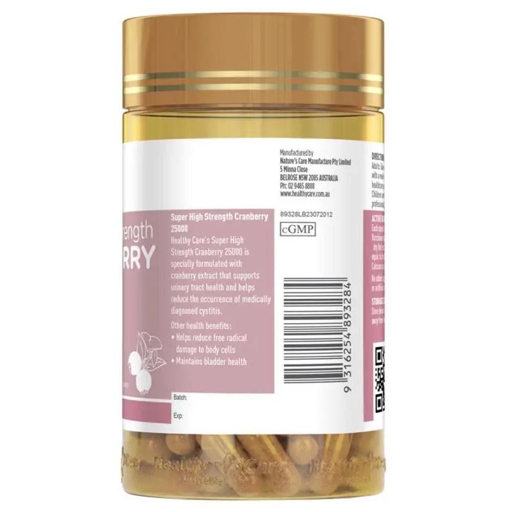 Healthy Care Super Cranberry 25000 90 Capsules X 6