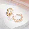 Kinel Vintage Glossy Gold Color Chain Shape Earrings For Women Simple Design Fine Jewelry