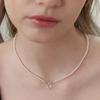 (Argent 925) Collier de perles à ruban NZ2173