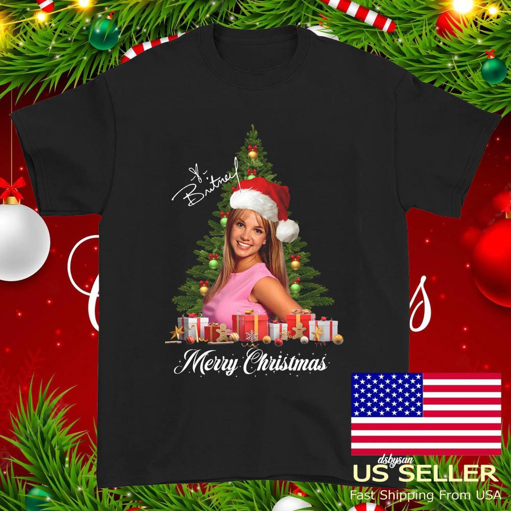 Hot New 2024 Britney Spears Christmas T Shirt Full Size S-5XL FH589 Unisex T-Shirt