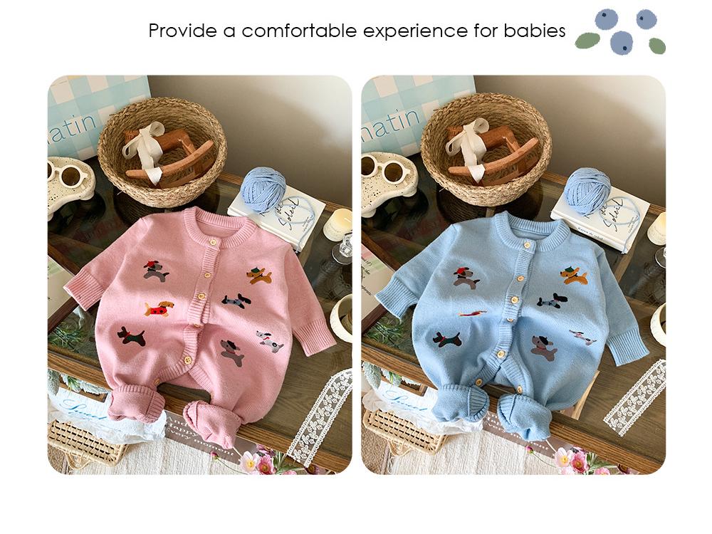 Autumn & Spring Baby Knitted Romper - Infant & Toddler Full Moon Outfit