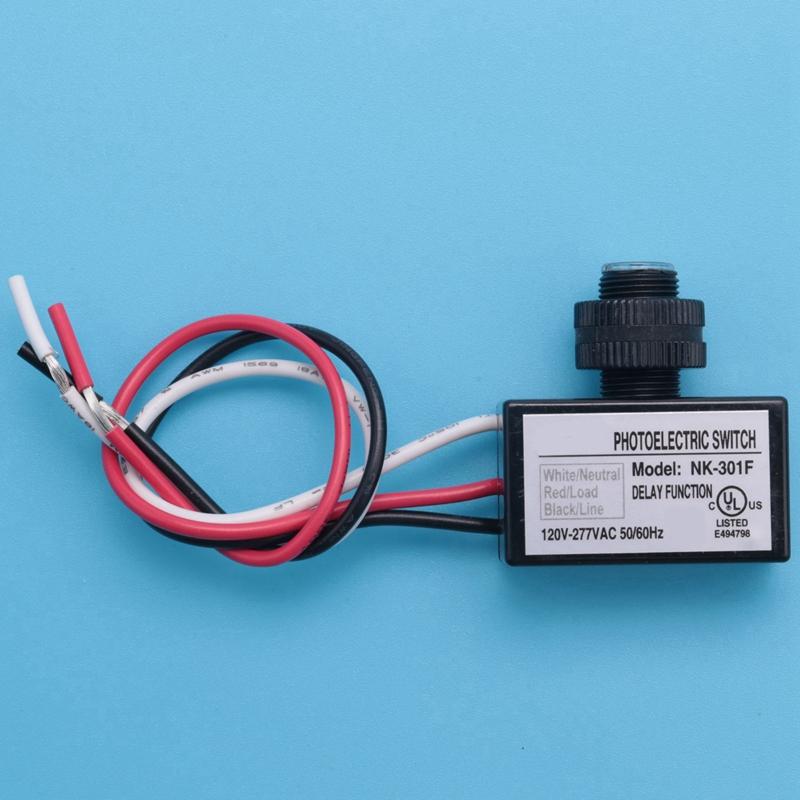 Fotozellen-Schalter NK-301F 120-277V Dämmerung-zu-Morgenrot-Sensor Photoelektrischer Schalter Licht-Fotozellen-Sensor Beleuchtungsschalter